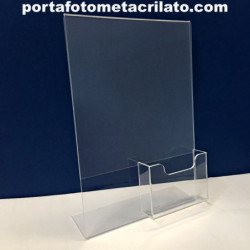 Expositor A4 Sobremesa con portafolletos A6